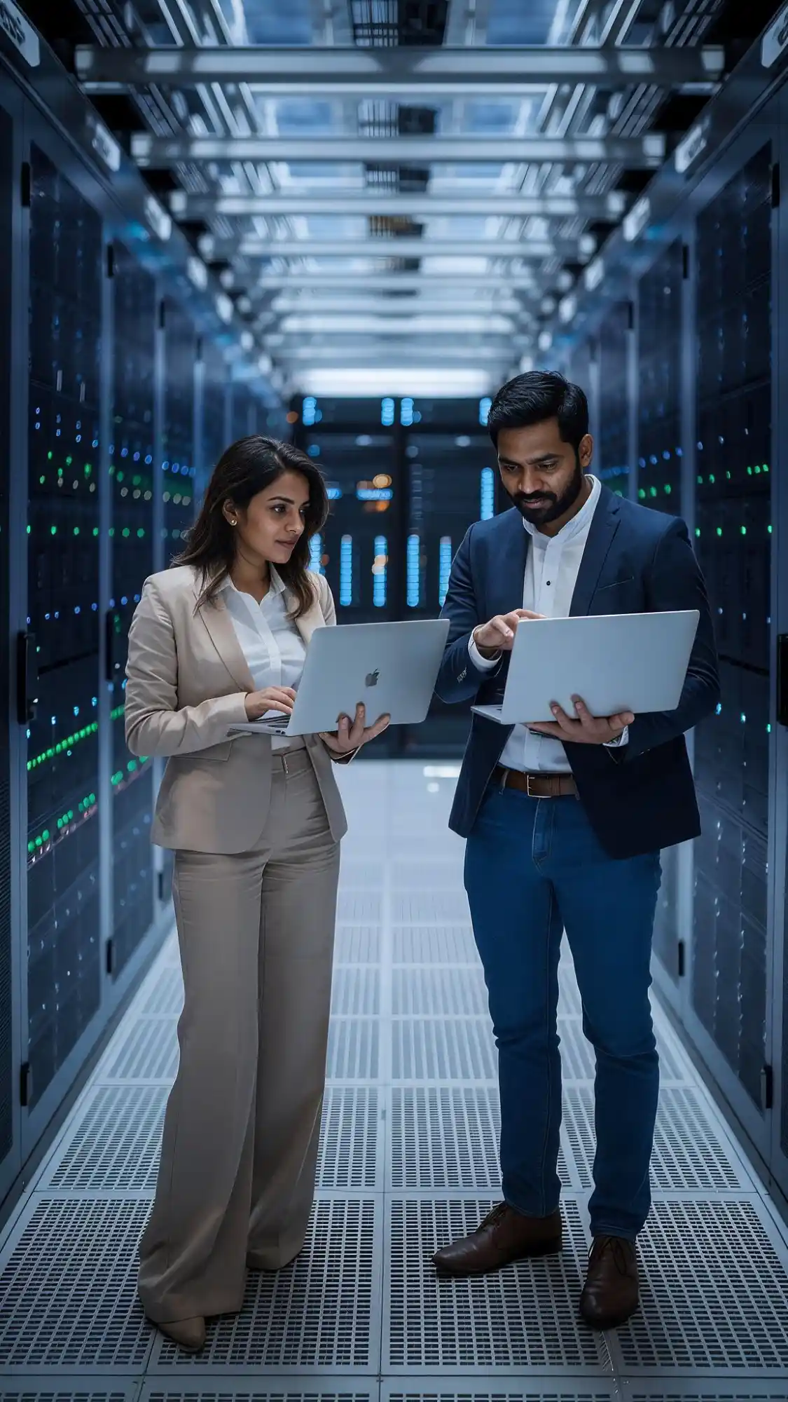 Consultant reviewing an infrastructure plan with a customer